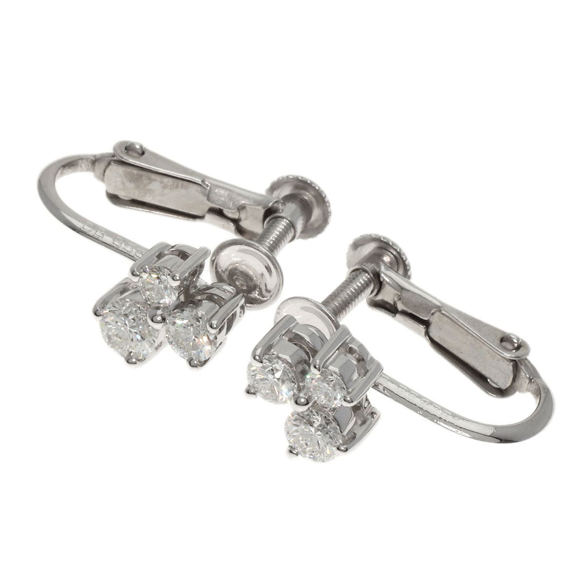 De Beers   Earring Diamond cocktail fizz K18 White Gold Ladies