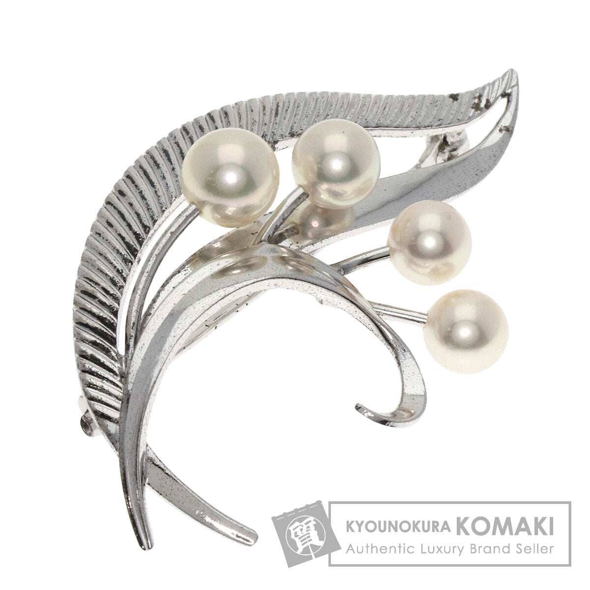 MIKIMOTO Pearl Pearl Brooch Silver Ladies [Used]