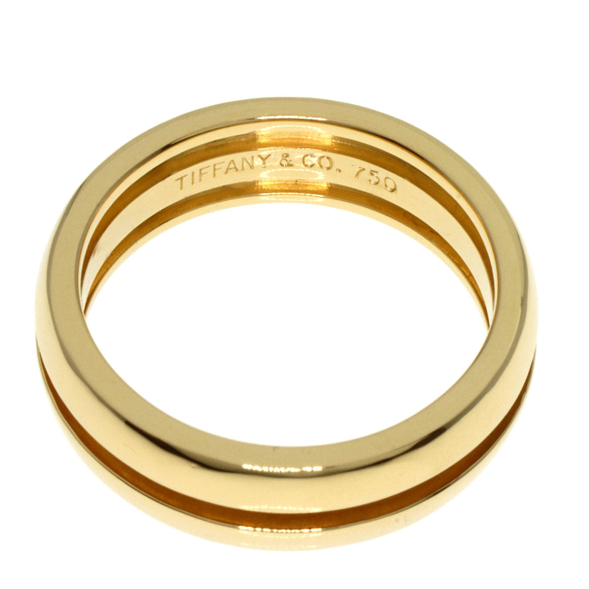 TIFFANY&Co.   Ring Grooved K18 Yellow Gold Ladies