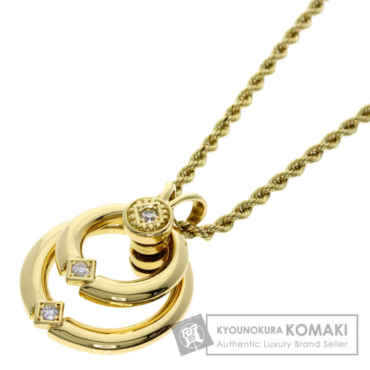 WALTHAM   Necklace swing diamond K18 Yellow Gold Ladies