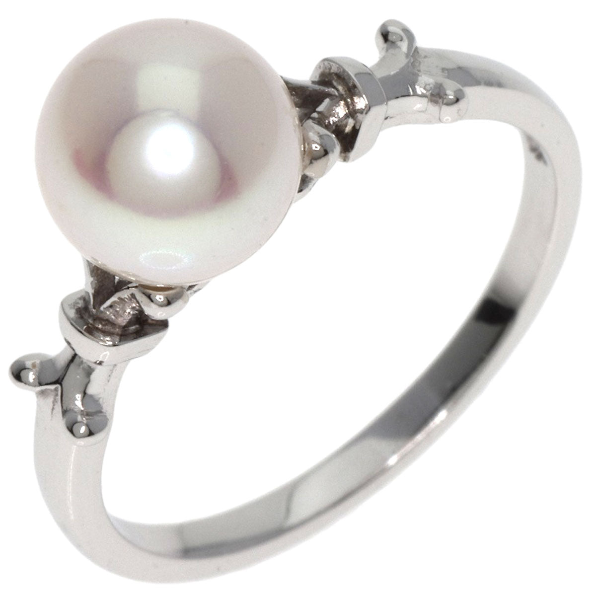 MIKIMOTO Pearl Pearl Ring K14 White Gold Ladies [Used]