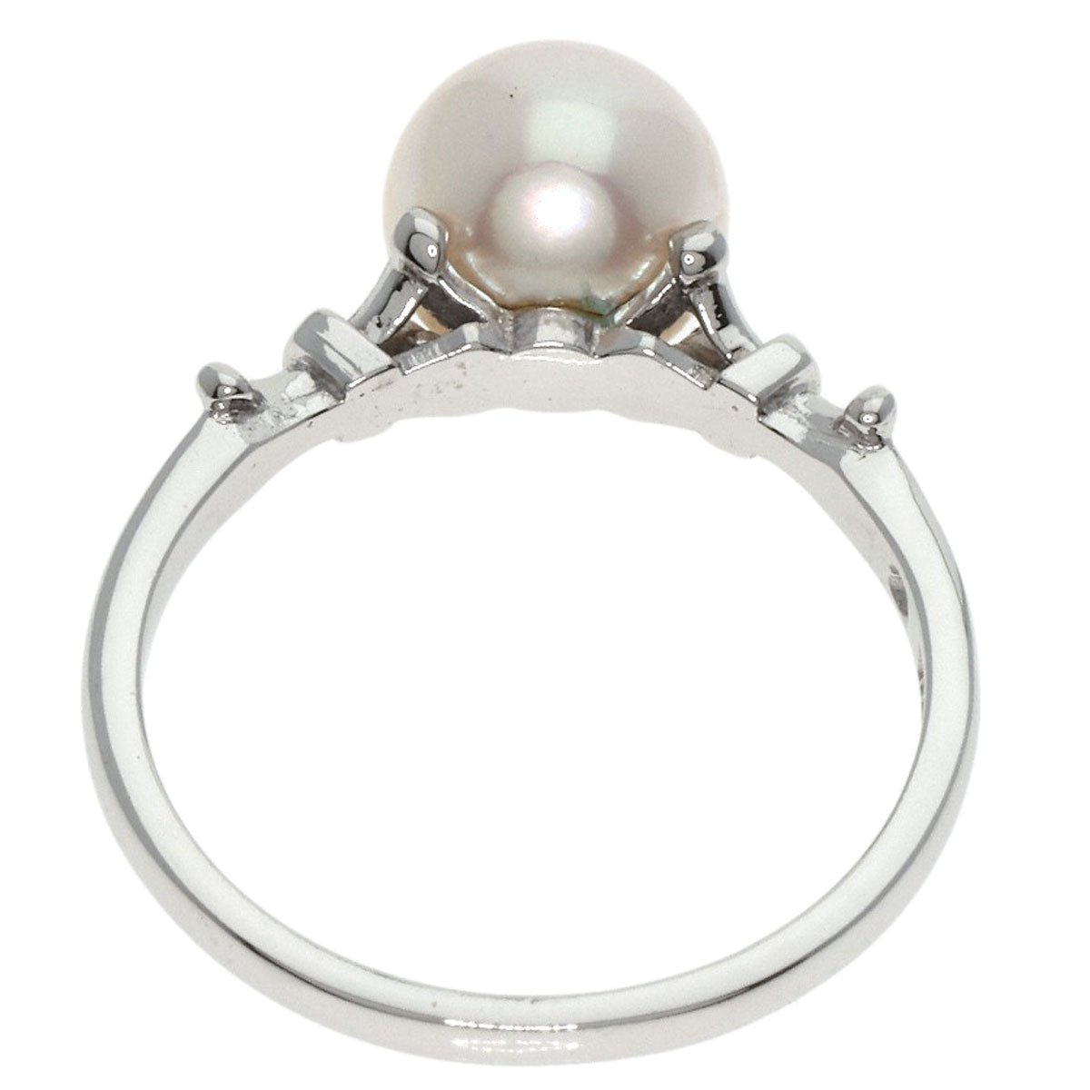 MIKIMOTO Pearl Pearl Ring K14 White Gold Ladies [Used]