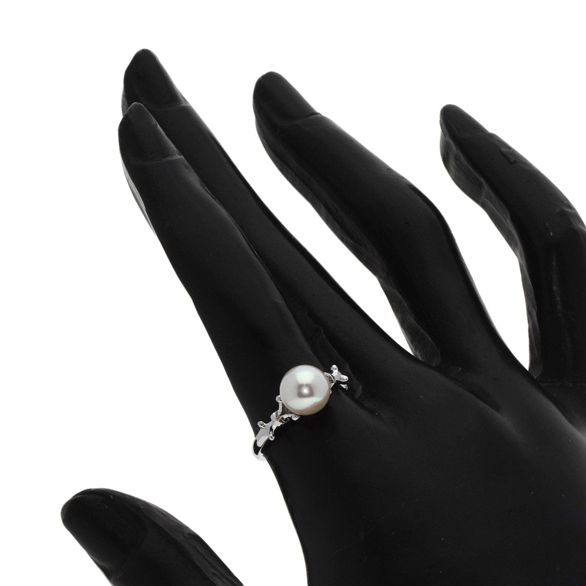 MIKIMOTO Pearl Pearl Ring K14 White Gold Ladies [Used]