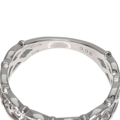 STAR JEWELRY 1P Diamond #7 Ring K18 White Gold Ladies [Used]