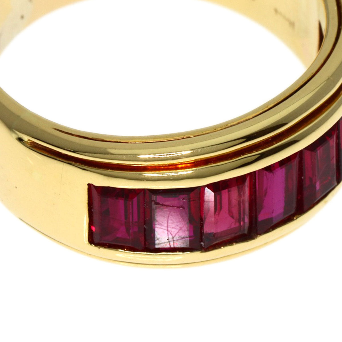 PICCHIOTTI Mystery Setting Ruby Ring K18 Yellow Gold Ladies [Used]