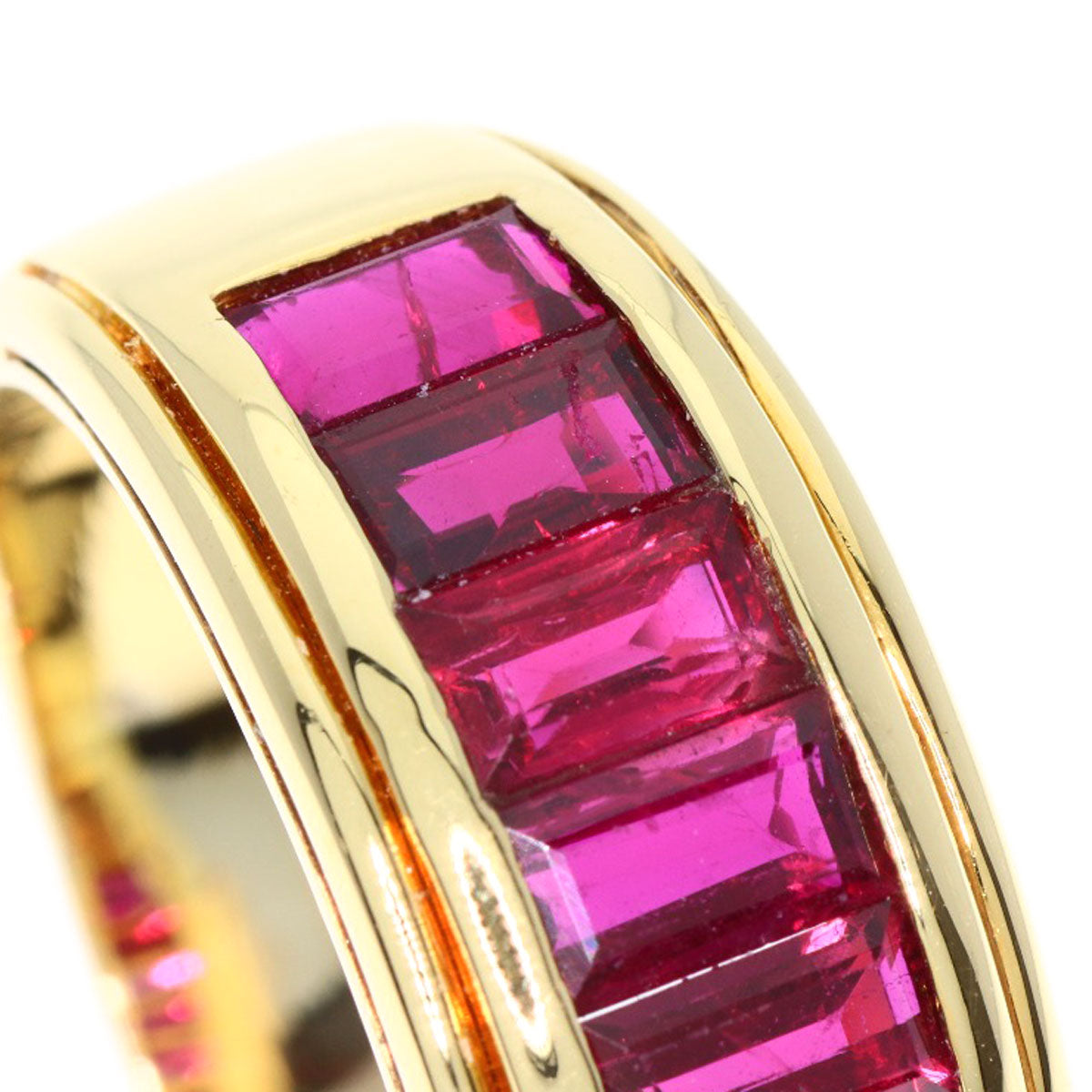 PICCHIOTTI Mystery Setting Ruby Ring K18 Yellow Gold Ladies [Used]