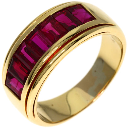 PICCHIOTTI Mystery Setting Ruby Ring K18 Yellow Gold Ladies [Used]
