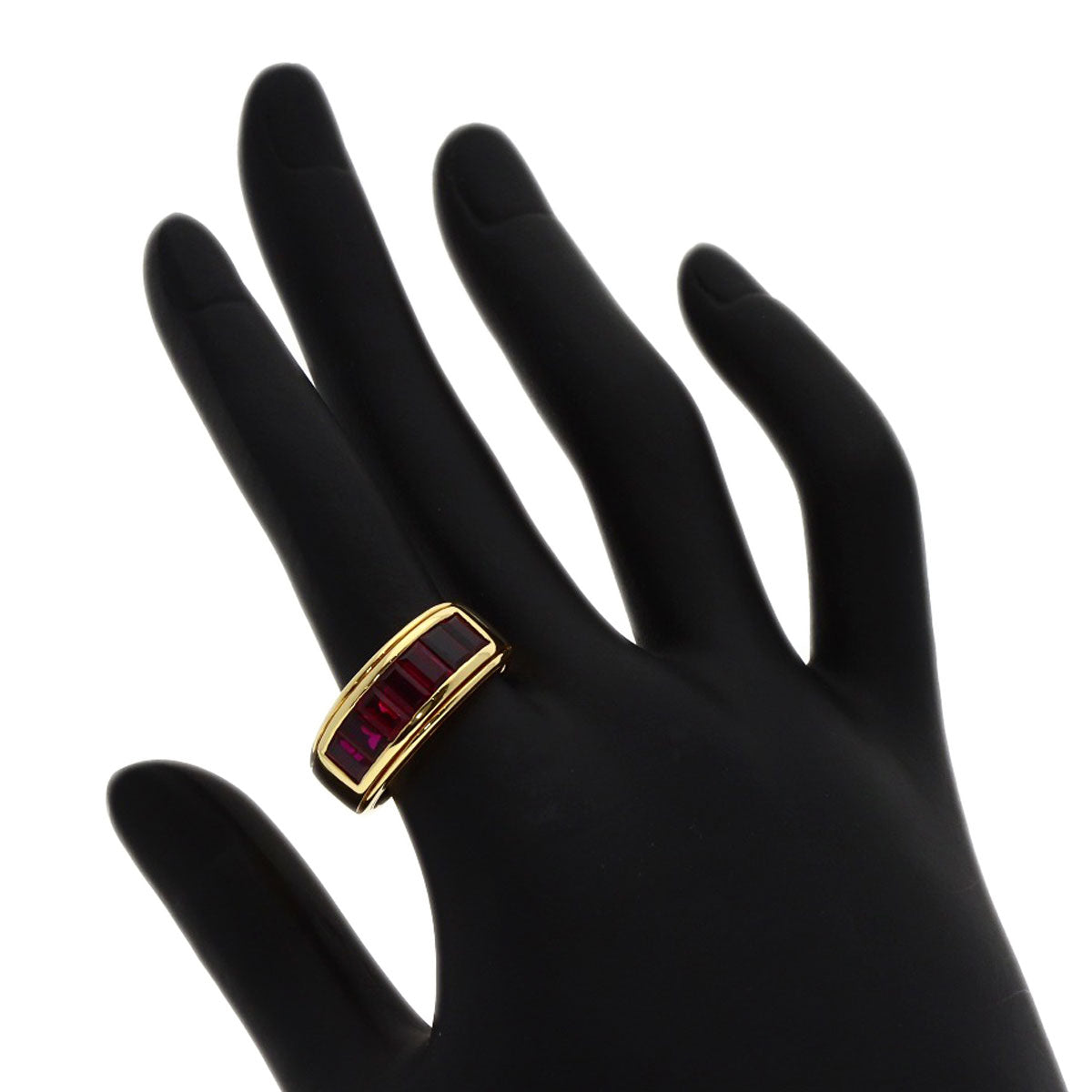 PICCHIOTTI Mystery Setting Ruby Ring K18 Yellow Gold Ladies [Used]