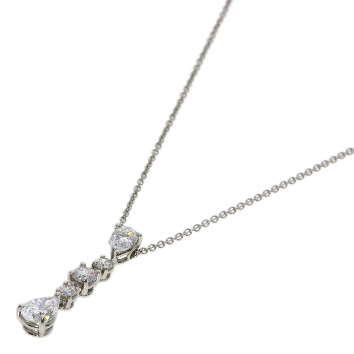 TIFFANY&Co.   Necklace Swing Drop Diamond Platinum PT950 Ladies