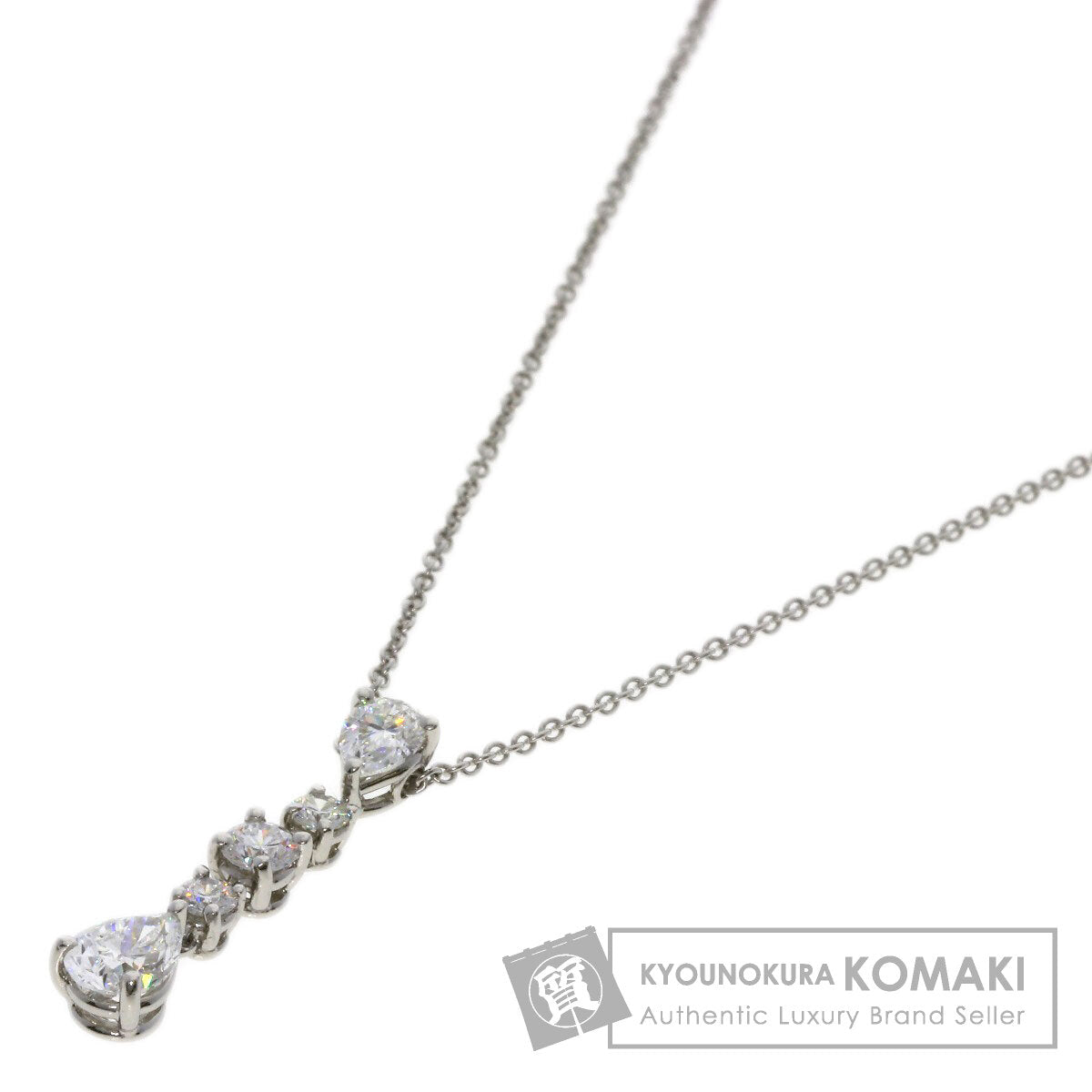 TIFFANY&Co. Swing Drop Diamond Necklace Platinum PT950 Ladies [Used]