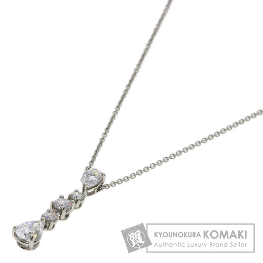 TIFFANY&Co. Swing Drop Diamond Necklace Platinum PT950 Ladies [Used]