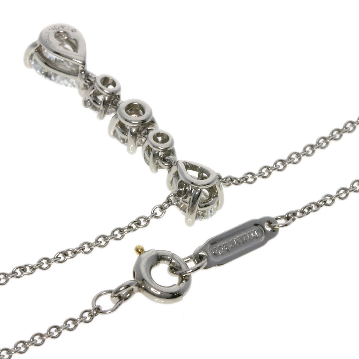 TIFFANY&Co. Swing Drop Diamond Necklace Platinum PT950 Ladies [Used]