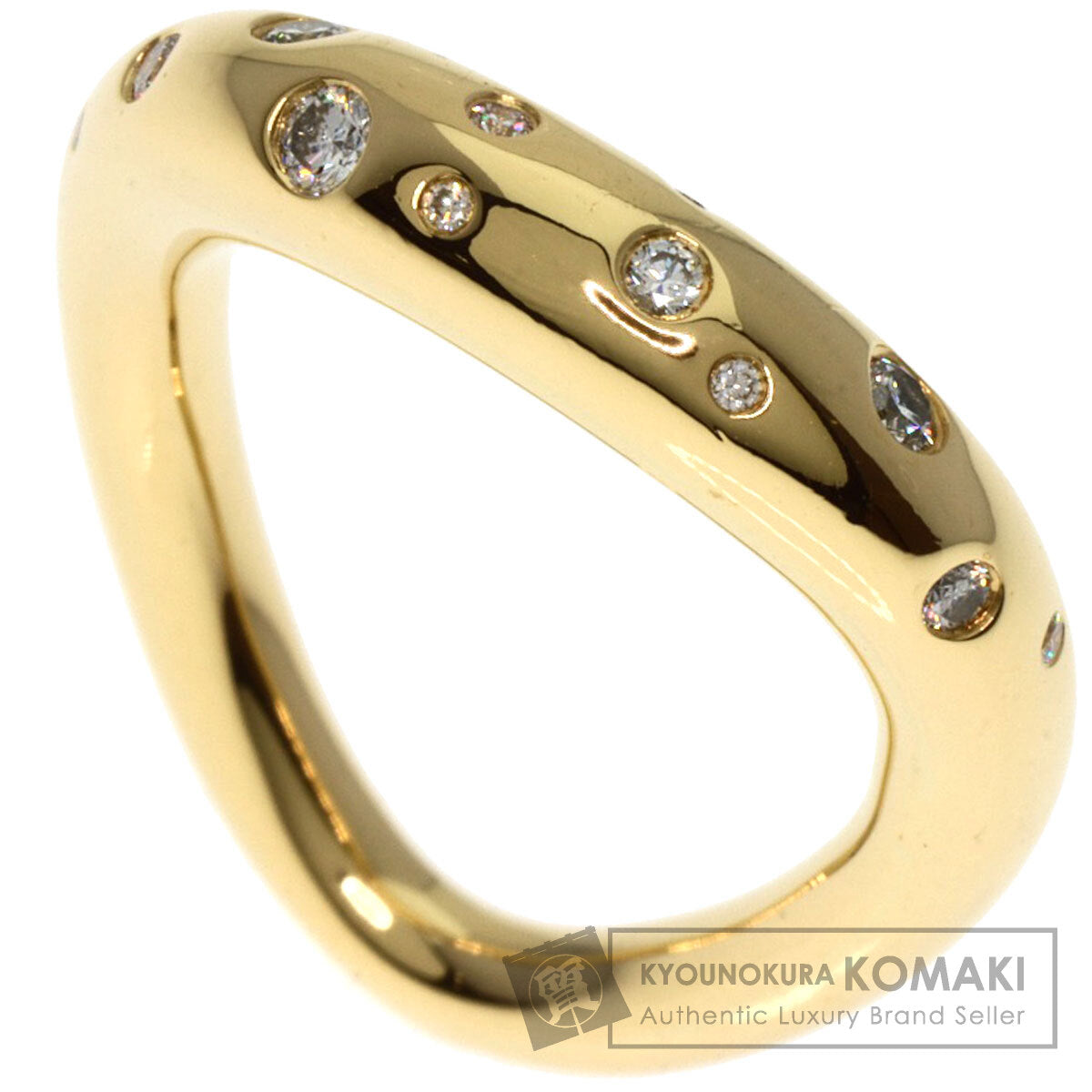 Georg Jensen   Offspring Diamond 52-53 Ring  K18 Yellow Gold Ladies [Used]