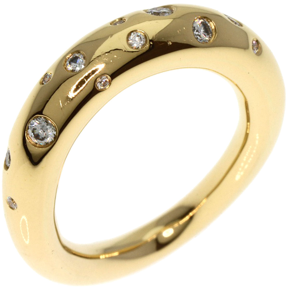 Georg Jensen   Offspring Diamond 52-53 Ring  K18 Yellow Gold Ladies [Used]