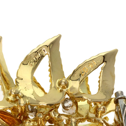 Boucheron Antique Diamond Brooch K18 Yellow Gold Ladies [Used]