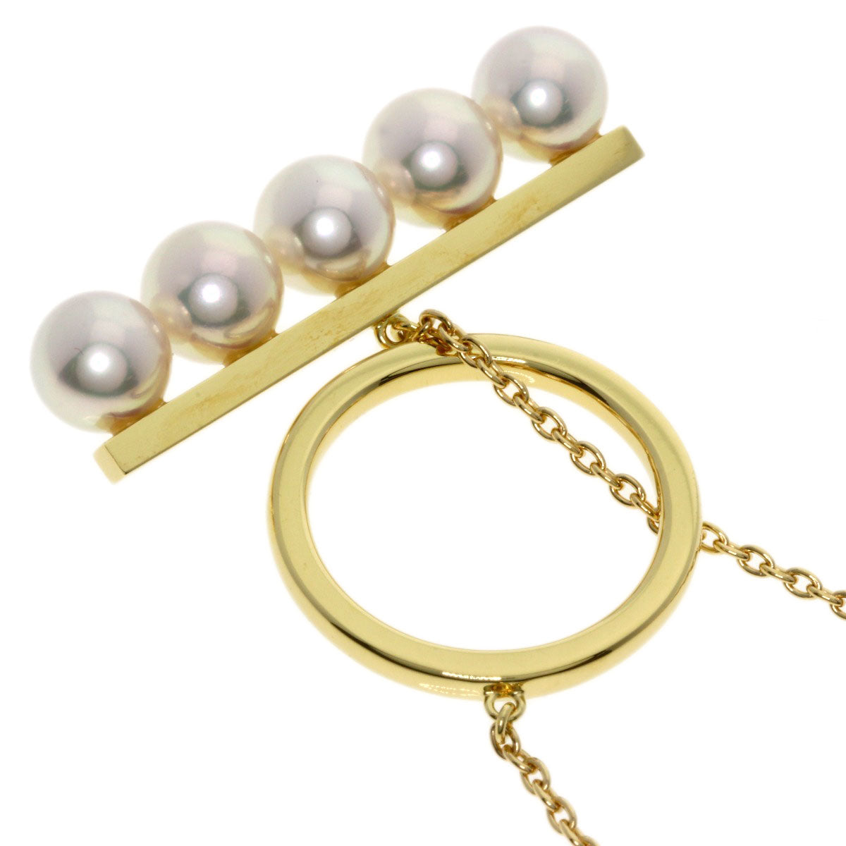 TASAKI   Necklace Balance Signature Pearl Pearl K18 Yellow Gold Ladies
