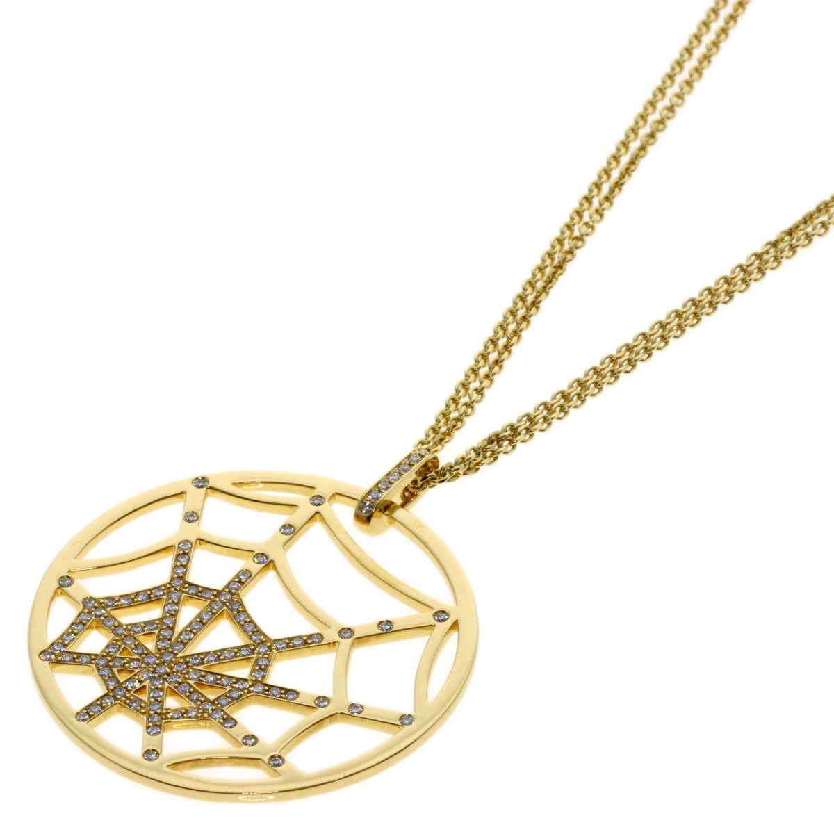 Chaumet Atlas Moi Spider Web Diamond Necklace K18 Yellow Gold Ladies [Used]