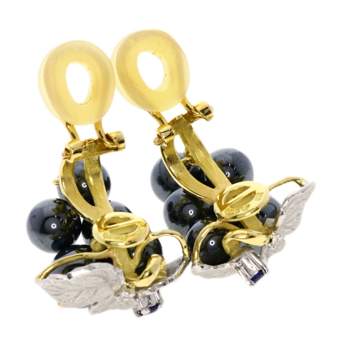NOBUKO ISHIKAWA Hematite Earring K18 Yellow Gold PT900Ladies [Used]