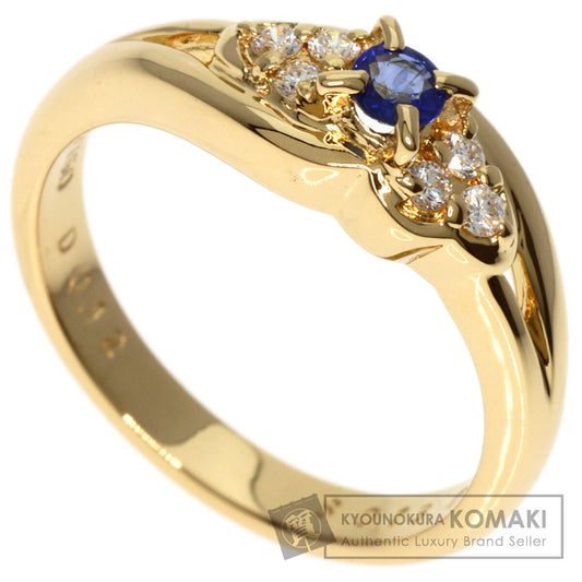 POLA   Ring Sapphire Diamond K18 Yellow Gold Ladies