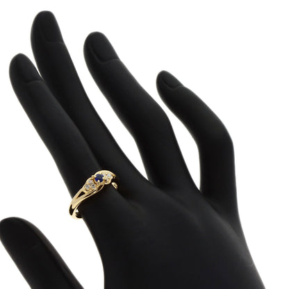 POLA   Ring Sapphire Diamond K18 Yellow Gold Ladies