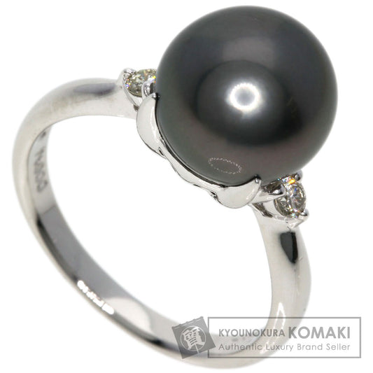 0.1ct Pearl Pearl Diamond Ring Platinum PT900  5.3g　Ladies