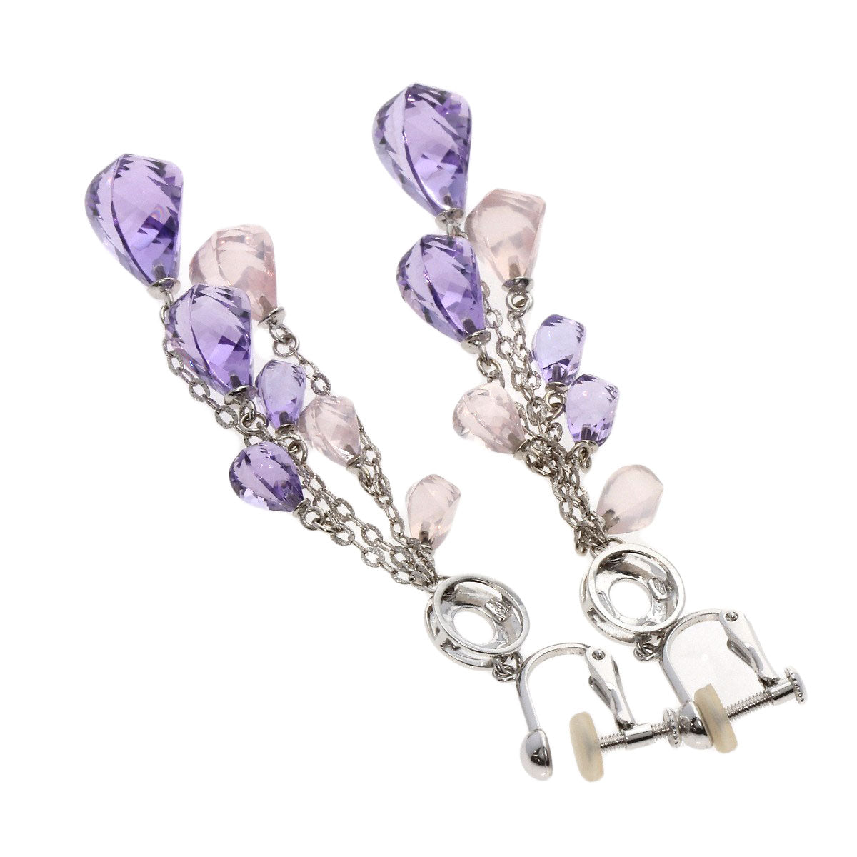 UNOAERRE   Earring Amethyst K18 White Gold Ladies