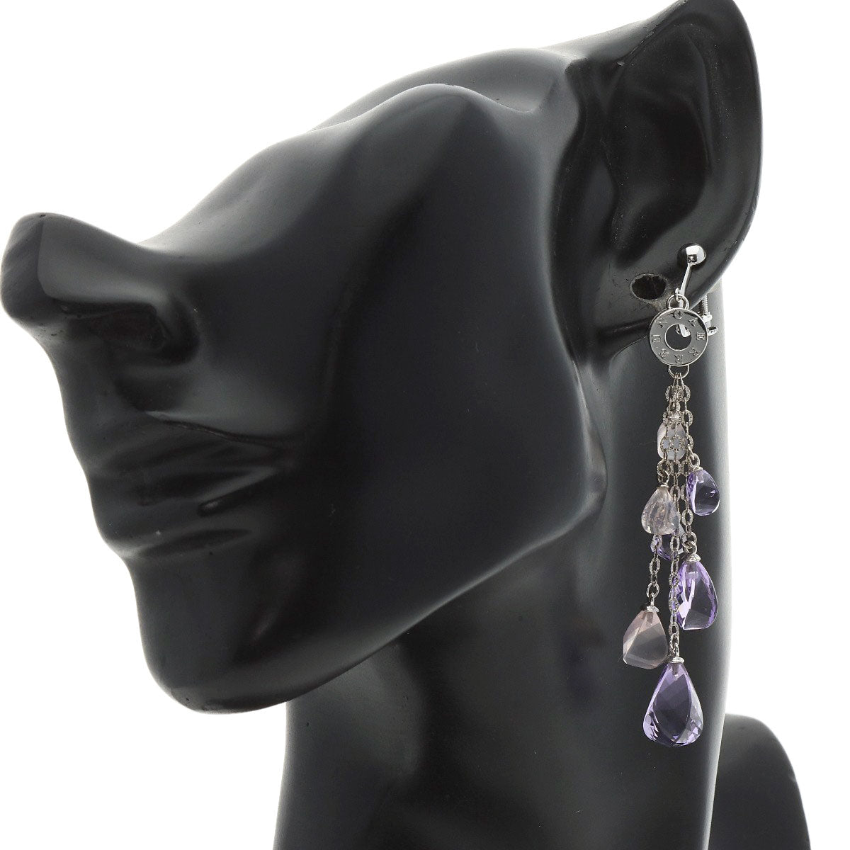 UNOAERRE   Earring Amethyst K18 White Gold Ladies