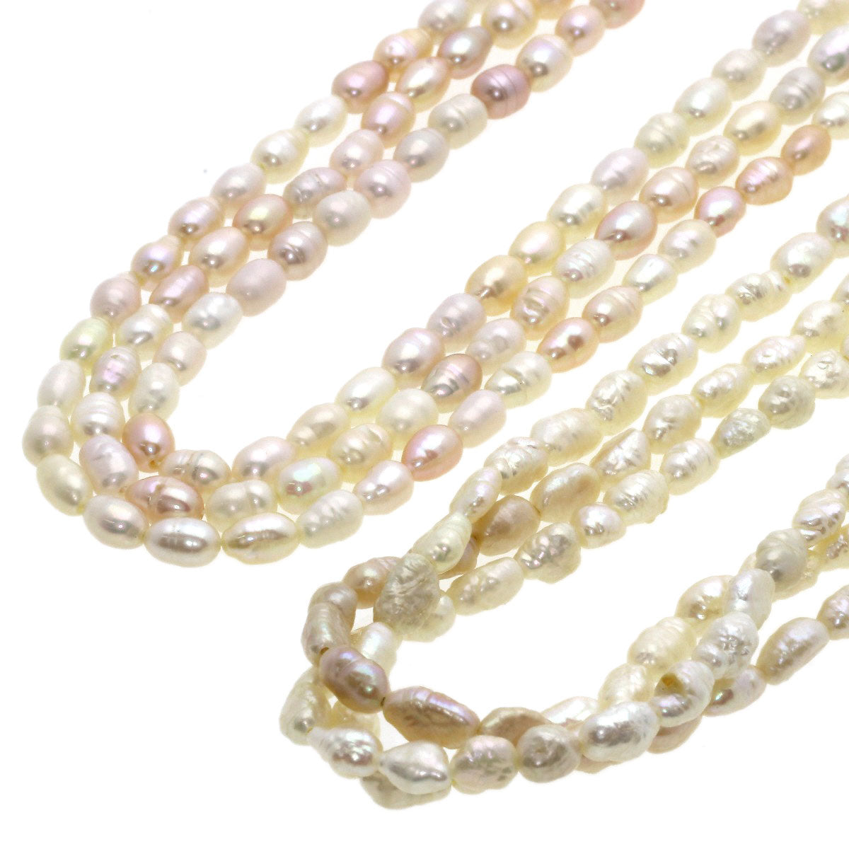 Freshwater Pearl Set of 2 Necklace Silver 61.5g　Ladies