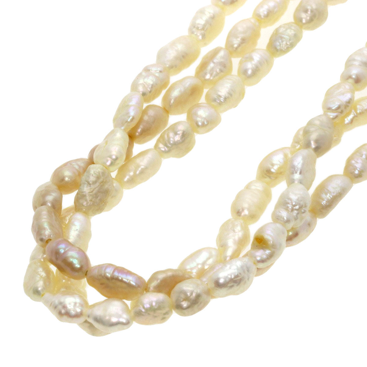 Freshwater Pearl Set of 2 Necklace Silver 61.5g　Ladies