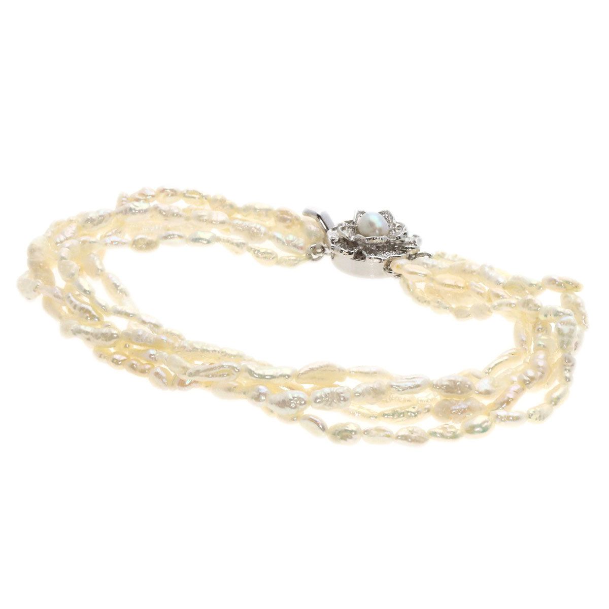 Keshi pearl Pearl Bracelet Silver 11.7g　Ladies