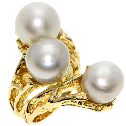 South SeaPearl Pearl Diamond Ring K18 Yellow Gold  32.4g　Ladies