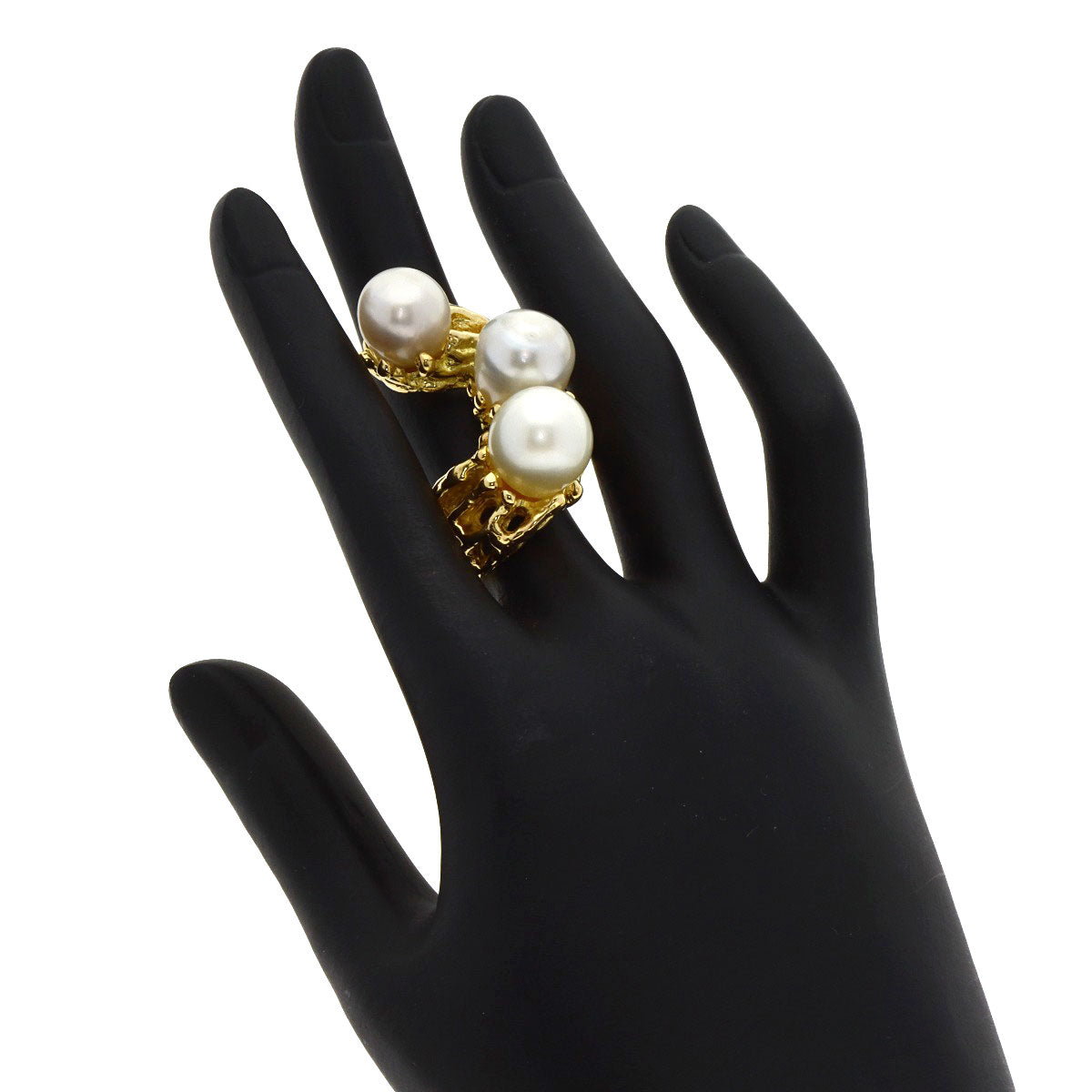 South SeaPearl Pearl Diamond Ring K18 Yellow Gold  32.4g　Ladies