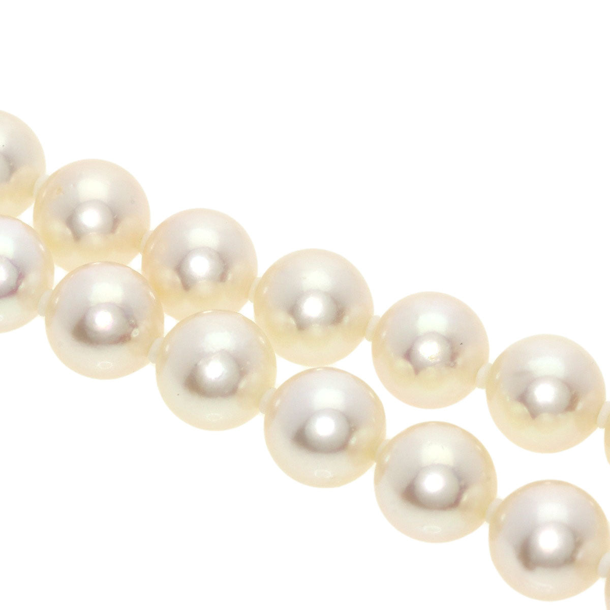 Akoya pearl necklace, ring and earring set of 3 Ring Silver  44.9g　Ladies