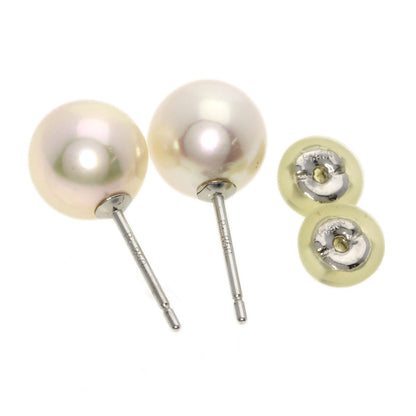 Akoya pearl necklace, ring and earring set of 3 Ring Silver  44.9g　Ladies