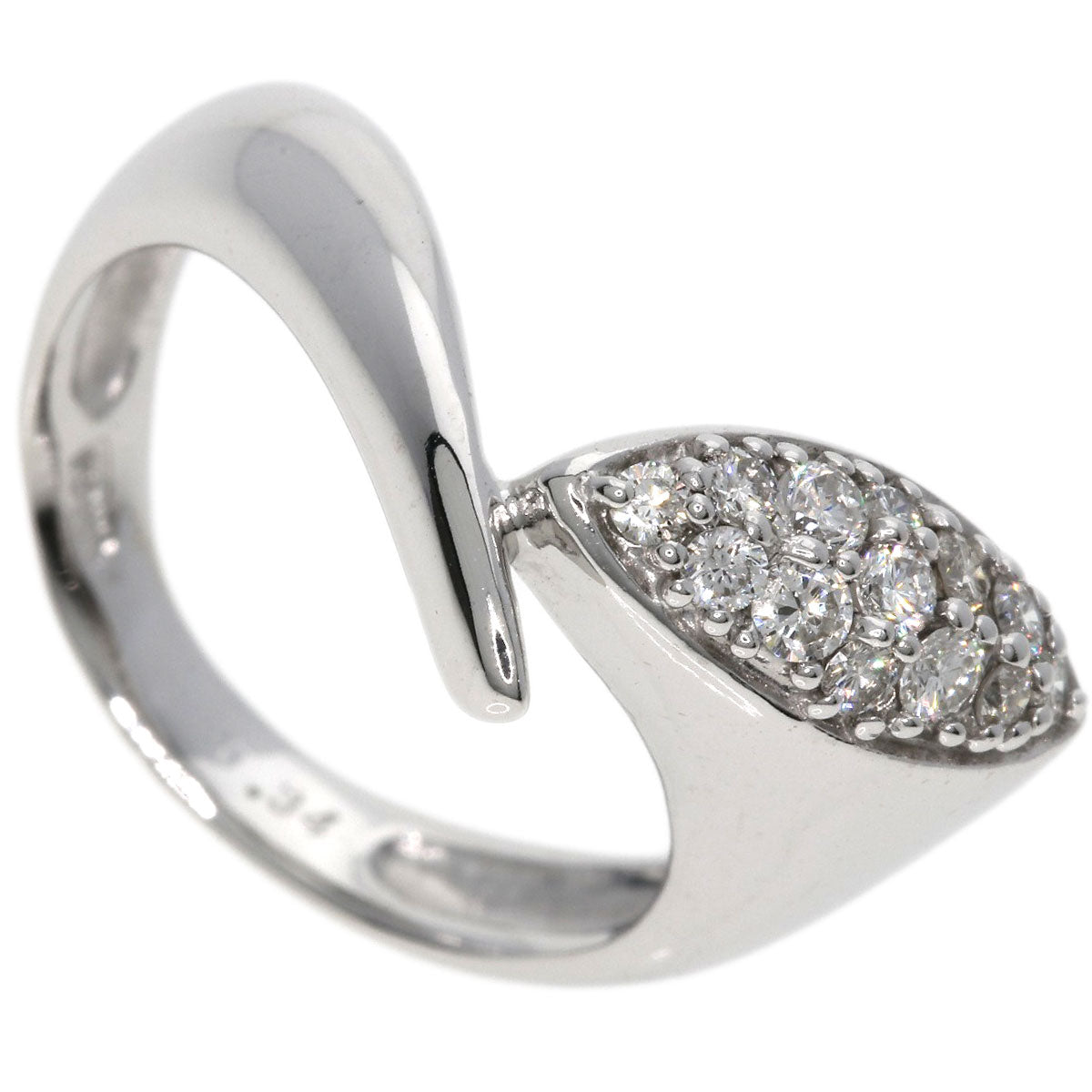 0.34ct Diamond Ring K18 White Gold  5.7g　Ladies