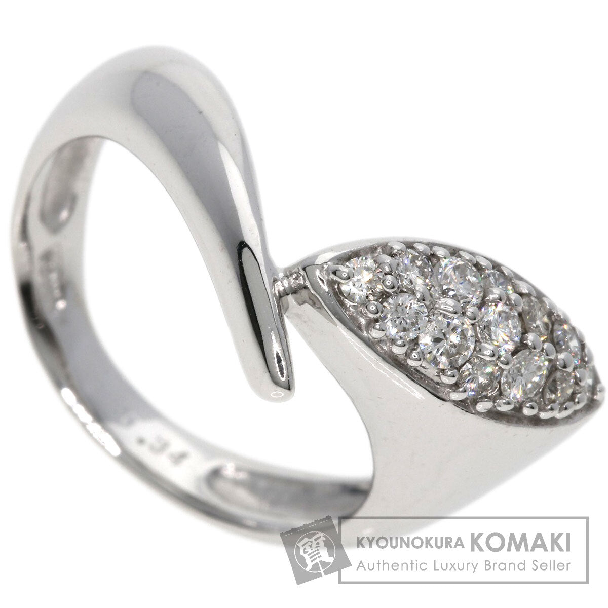 0.34ct Diamond Ring K18 White Gold  5.7g　Ladies