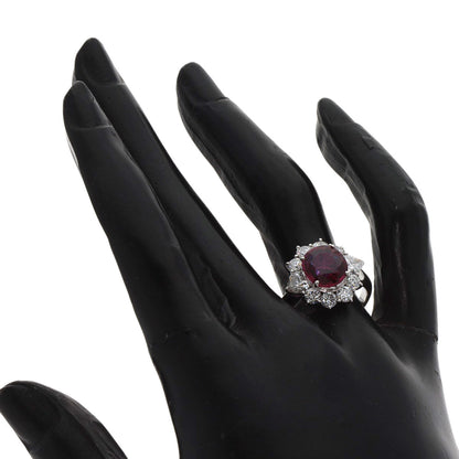 2.53ct Ruby  Diamond Ring Platinum PT900  6.9g　Ladies