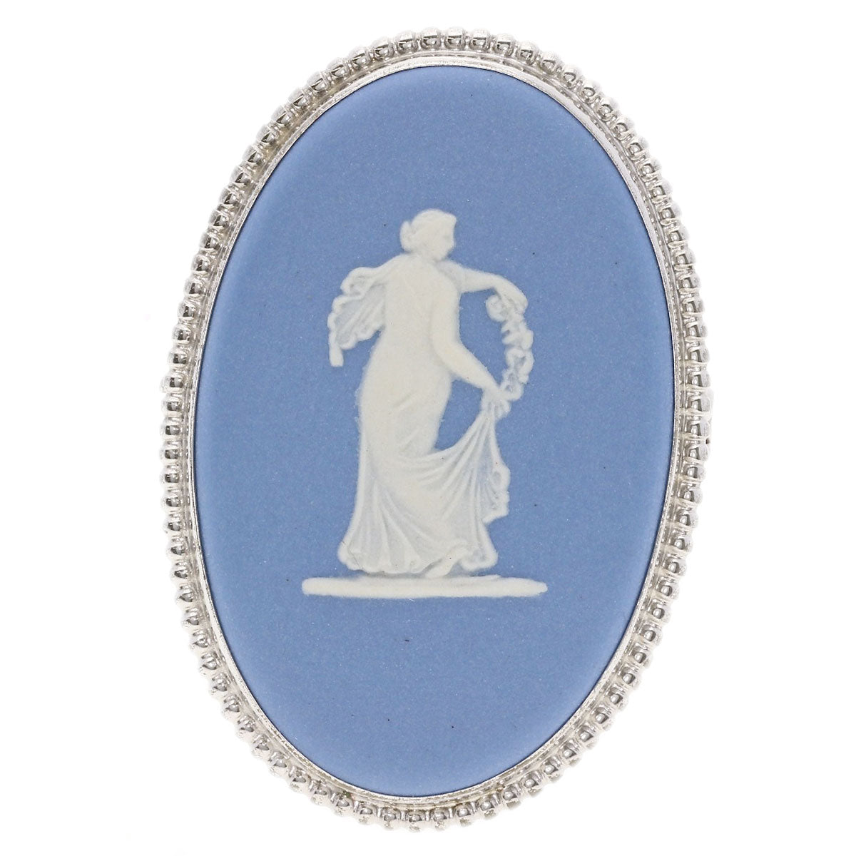 WEDGWOOD Jasper Brooch Silver Ladies [Used]