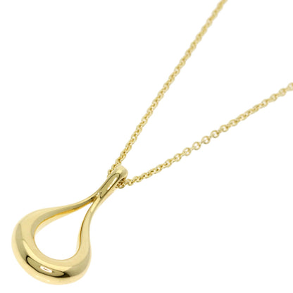 TIFFANY&Co. Teardrop Open Necklace K18 Yellow Gold Ladies [Used]
