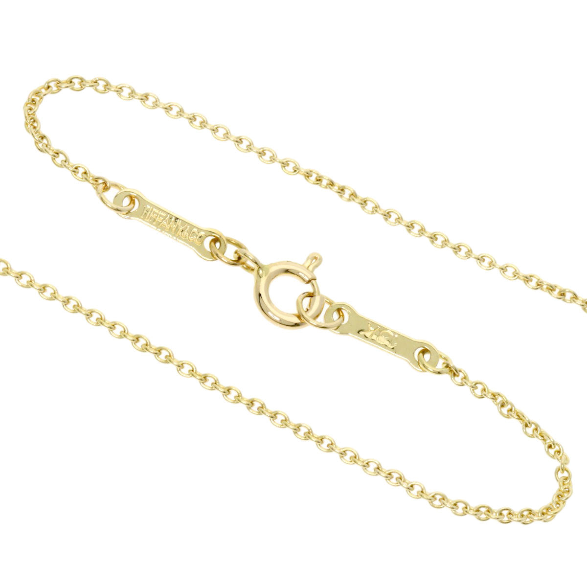 TIFFANY&Co. Teardrop Open Necklace K18 Yellow Gold Ladies [Used]