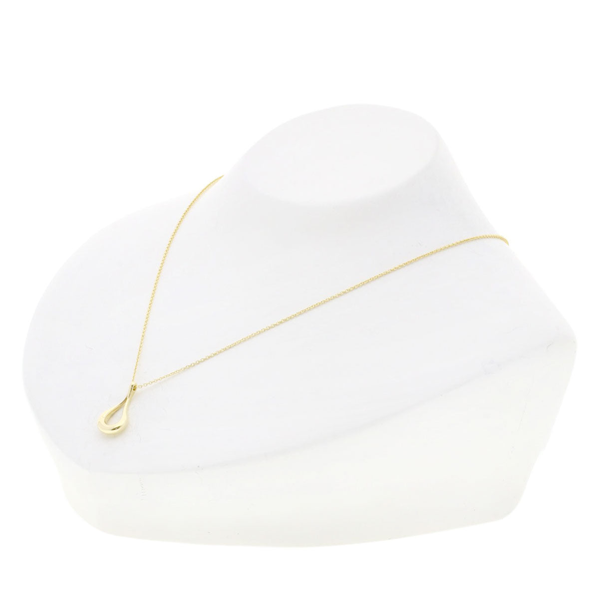 TIFFANY&Co. Teardrop Open Necklace K18 Yellow Gold Ladies [Used]