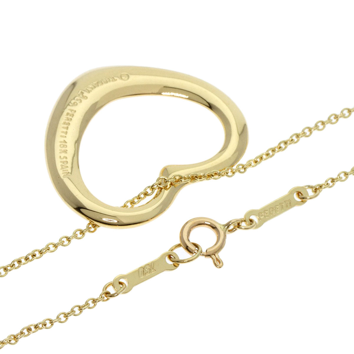 TIFFANY&Co.   Necklace Open heart K18 Yellow Gold Ladies