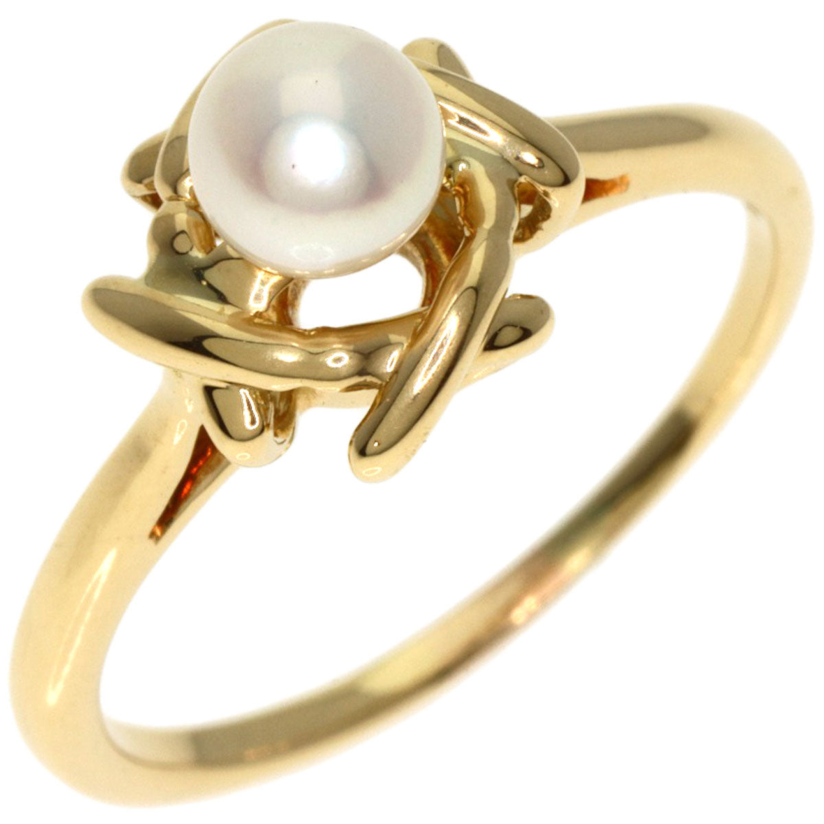 TIFFANY&Co. Pearl Pearl Ring K18 Yellow Gold Ladies [Used]