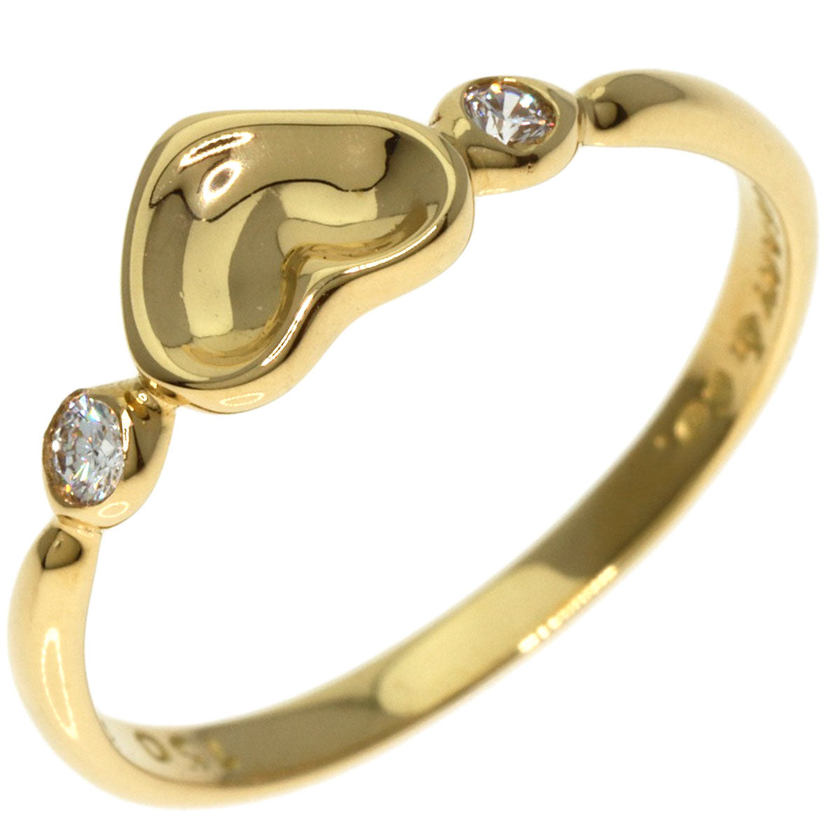 TIFFANY&Co.   Ring Full Heart 2P Diamond K18 Yellow Gold Ladies