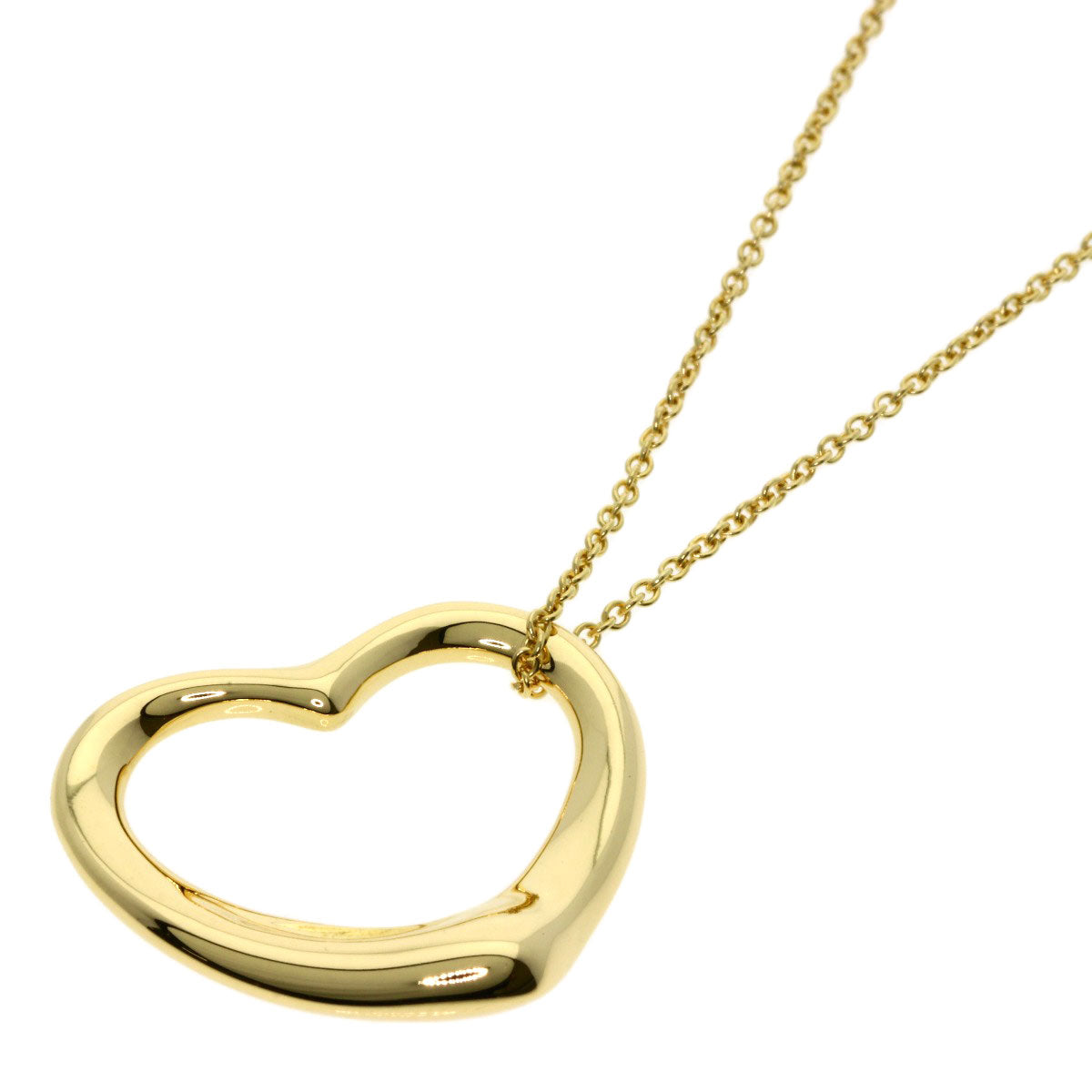 TIFFANY&Co.   Necklace Open heart K18 Yellow Gold Ladies