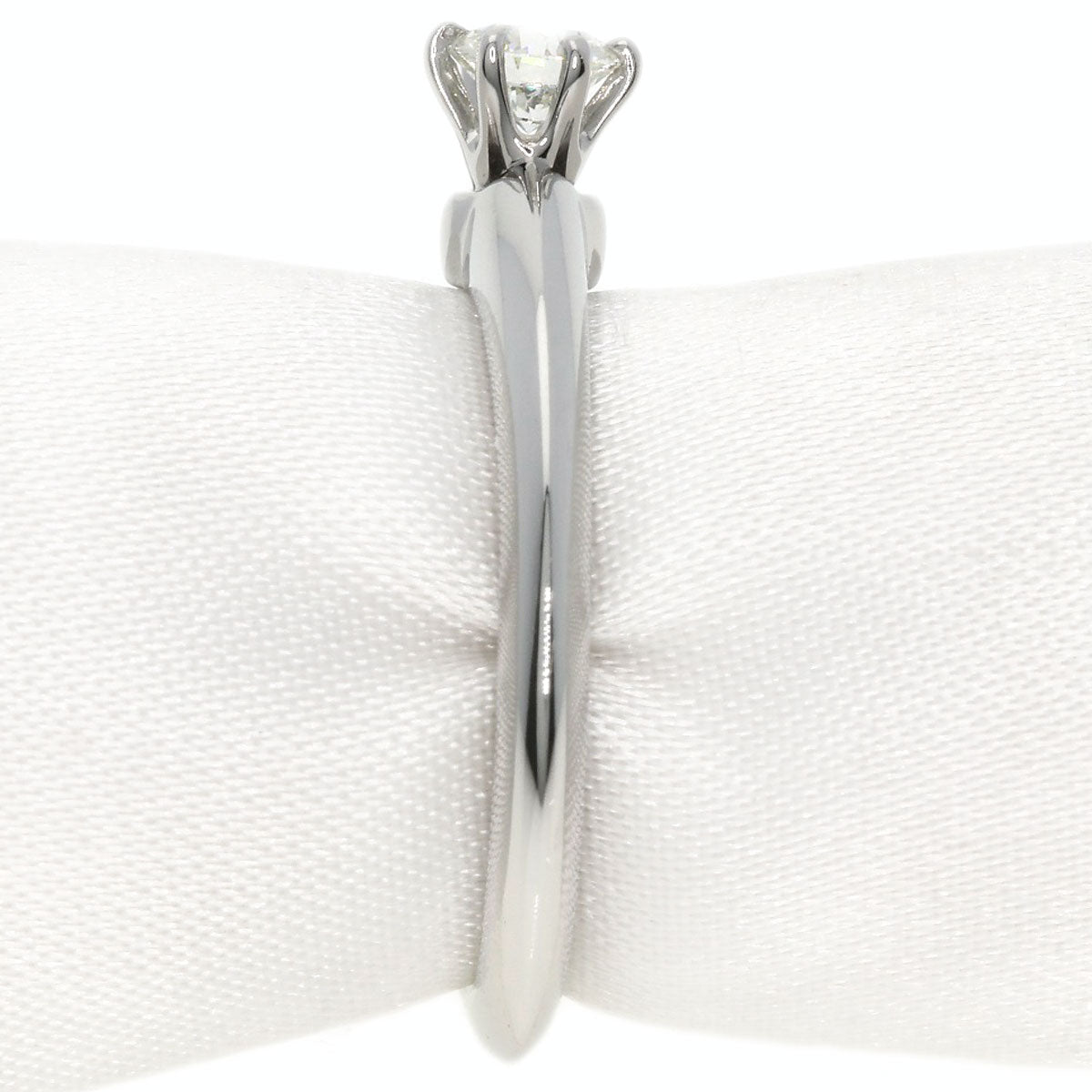 TIFFANY&Co.   Ring Solitaire Diamond Knife Edge Platinum PT950 Ladies