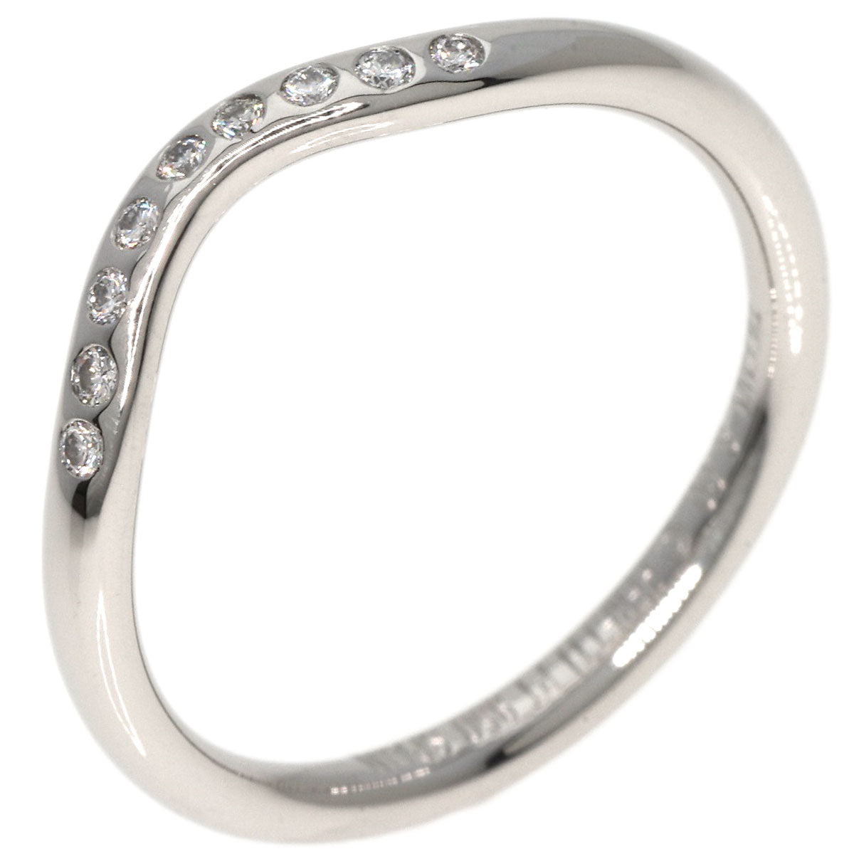 TIFFANY&Co.   Ring Curved band Diamond Platinum PT950 Ladies