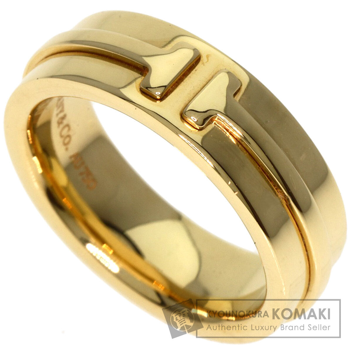 TIFFANY&Co.   Ring T TWO wide K18 Yellow Gold Ladies