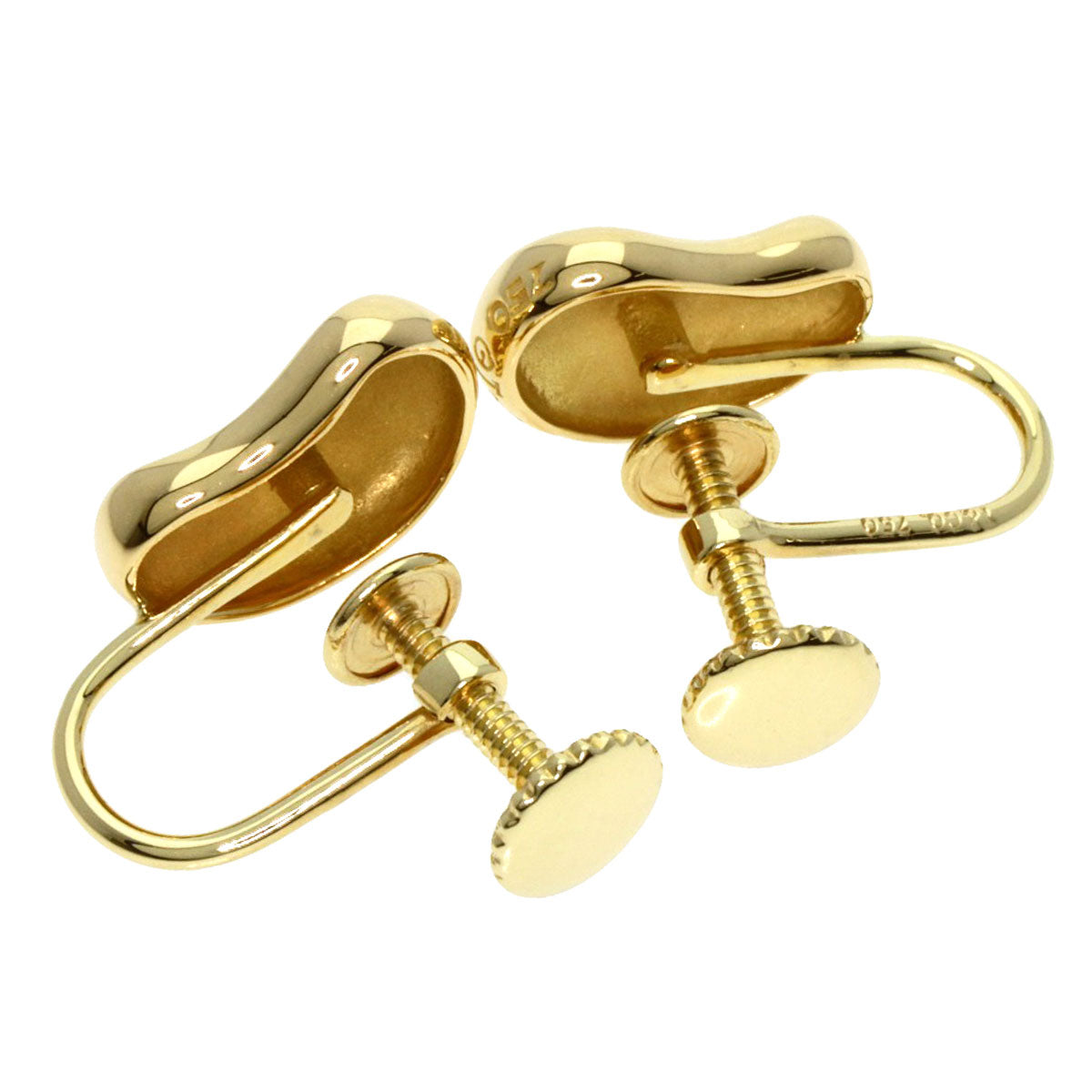 TIFFANY&Co.   Earring Bean K18 Yellow Gold Ladies