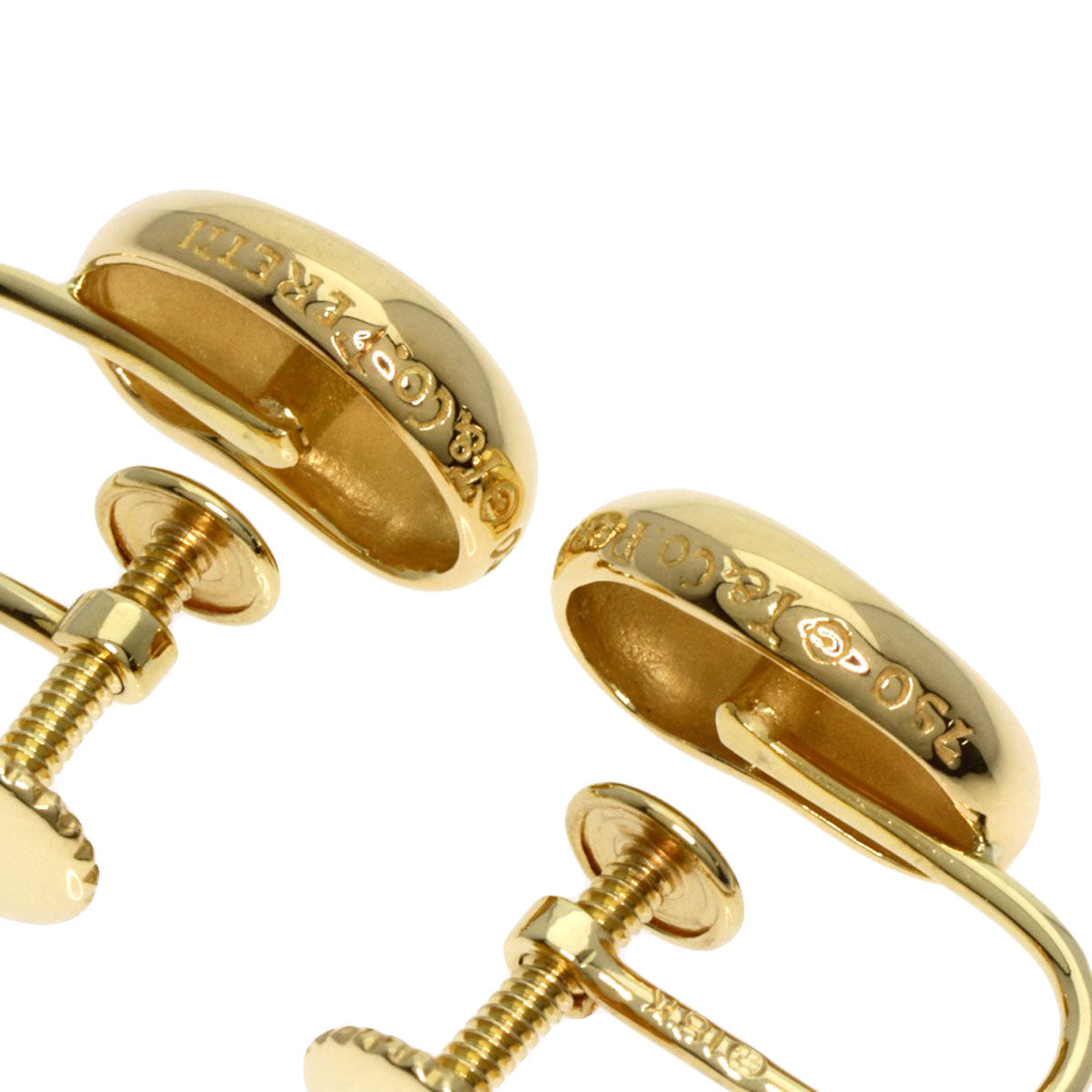 TIFFANY&Co.   Earring Bean K18 Yellow Gold Ladies
